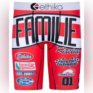 ethika Red White Racing Logo Boxer Briefs
